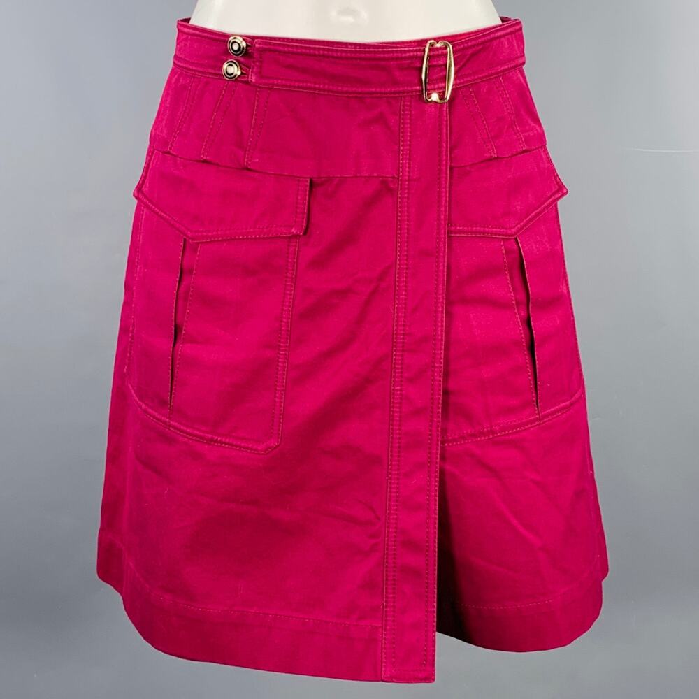 BALENCIAGA 2007 Size 4 Purple Cotton Skirt Panel Shorts - Picture 1 of 7